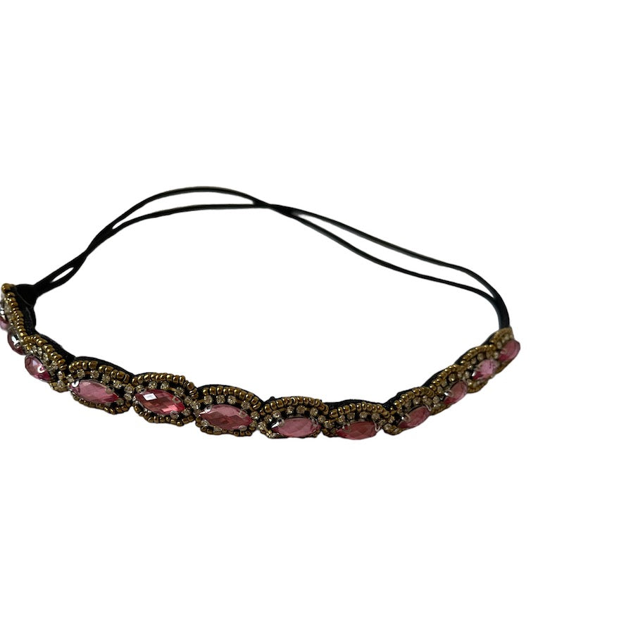 pink stone headband