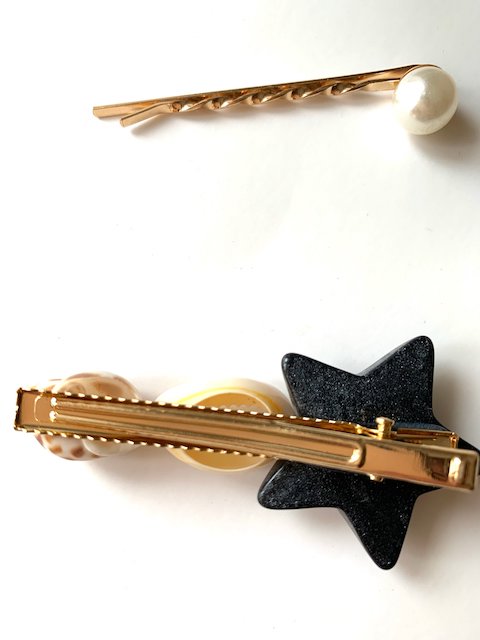 Gray seashell / starfish hair clip and pearl pin EMILIYA boutique