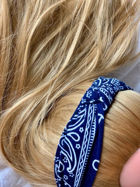MILONA blue fabric headband