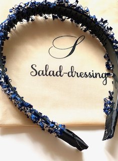 blue tweed headband salad-dressing