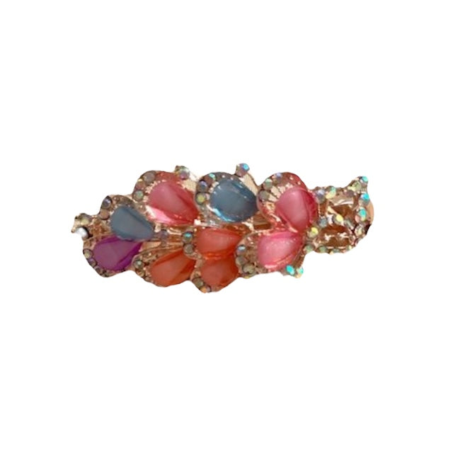multicolored crystal hair clip