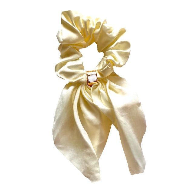chouchou-foulard beige