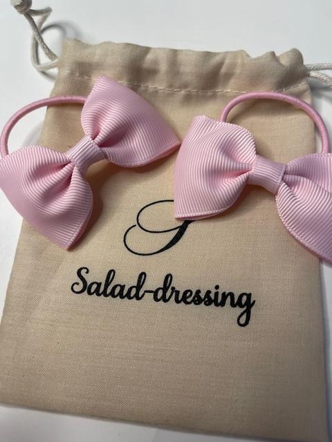 Set of two elastic ROSA Scrunchies for children salad-dressing