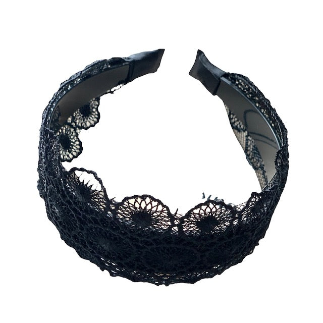 black lace headband