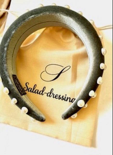 velvet headband salad-dressing